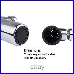 2PCS Rail Mount Fishing Rod Holder for Boat Stainless Steel Fishing Rod Holde