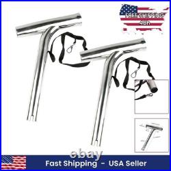 2PCS Stainless Steel Fishing Rod Holder Marine Boat Yacht Deck Mount 2 Inch