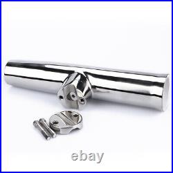 2PCS Tournament Style Boat Fishing Rod Holders, 316 Stainless Steel Clamp on 7/8