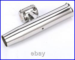 2Pcs Stylish Stainless Clamp on Adjustable Fishing Rod Holder for Rails 1 to 1