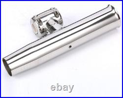 2Pcs Stylish Stainless Clamp on Adjustable Fishing Rod Holder for Rails 1 to 1