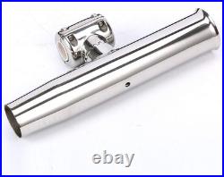 2Pcs Stylish Stainless Clamp on Adjustable Fishing Rod Holder for Rails 1 to 1