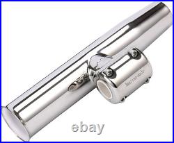 2Pcs Stylish Stainless Clamp on Adjustable Fishing Rod Holder for Rails 1 to 1