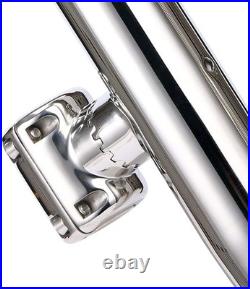 2Pcs Stylish Stainless Clamp on Adjustable Fishing Rod Holder for Rails 1 to 1