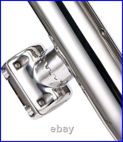 2Pcs Stylish Stainless Clamp on Adjustable Fishing Rod Holder for Rails 1 to 1