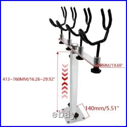 2Piece Fishing Pole Holder Aluminum Rod Pod Sure Grip Boat Steel PVC Coated Wire