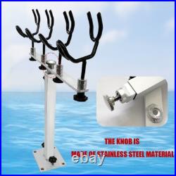 2Piece Fishing Pole Holder Aluminum Rod Pod Sure Grip Boat Steel PVC Coated Wire