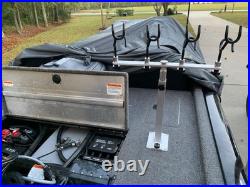 2Piece Fishing Pole Holder Aluminum Rod Pod Sure Grip Boat Steel PVC Coated Wire