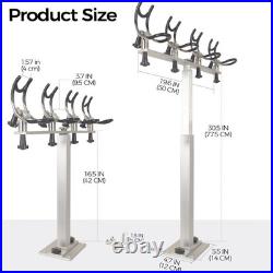 2Pieces PVC Coated Aluminum Fishing Rod Holder Boat Marine Rotation Pole Rack