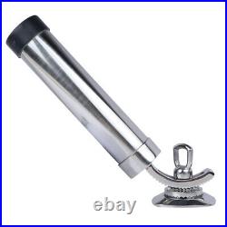 2X 316 Stainless Steel Adjustable Boat Fishing Rod Holder Round Base Deck Mount