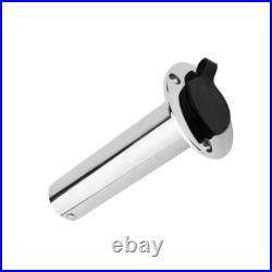 2X Marine Stainless Steel Boat Fishing Rod Holder Oval 30 Degree with PVC cover