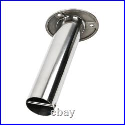 2X Marine Stainless Steel Boat Fishing Rod Holder Oval 30 Degree with PVC cover