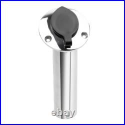 2X Marine Stainless Steel Boat Fishing Rod Holder Round 30 Degree with PVC cover 2X Marine Stainless Steel Boat Fishing Rod Holder Round 30 Degree with PVC cover