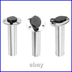 2X Marine Stainless Steel Boat Fishing Rod Holder Round 30 Degree with PVC cover 2X Marine Stainless Steel Boat Fishing Rod Holder Round 30 Degree with PVC cover