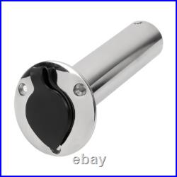 2X Marine Stainless Steel Boat Fishing Rod Holder Round 30 Degree with PVC cover 2X Marine Stainless Steel Boat Fishing Rod Holder Round 30 Degree with PVC cover