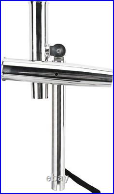 2X Stainless Steel Dual Fishing Rod Holder Double Adjustable Outrigger Rod Pod