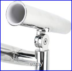 2X Stainless Steel Dual Fishing Rod Holder Double Adjustable Outrigger Rod Pod