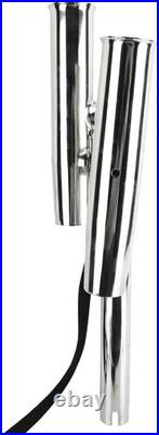 2X Stainless Steel Dual Fishing Rod Holder Double Adjustable Outrigger Rod Pod
