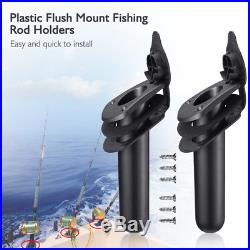 2pcs Plastic Fishing Rod Holder with Cap for Kayak Canoe Flush Mount 30 Degree U