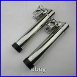 2pcs Stainless Steel Boat Marine Adjustable Clamp On Fishing Rod Holder Rests