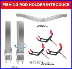 3 Head Fishing Rod Holder, 360° Adjustable Fishing Rod Holder Aluminum PVC