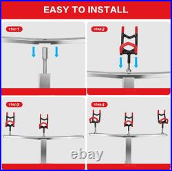 3 Head Fishing Rod Holder, 360° Adjustable Fishing Rod Holder Aluminum PVC
