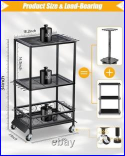 3-Layer Fishing Pole Rack for Indoor & Garage Height Adjustable for 10 Rods
