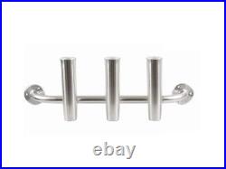 3 Rod Transom Console Mount Fishing Rod Holder Rack 10 Polished Aluminum 3 Rod Transom Console Mount Fishing Rod Holder Rack 10 Polished Aluminum