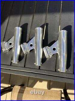 (3) lee's clamp on aluminum rodholders size #2