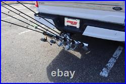 3005.4275 Aluminum Pivoting Fishing Rod Holder for 2 Hitch Receivers 6-Rod Ca