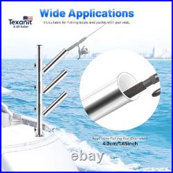 316 Stainless Steel Triple Fishing Rod Holder, 360° Adjustable Clamping Rod for