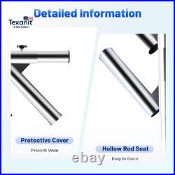 316 Stainless Steel Triple Fishing Rod Holder, 360° Adjustable Clamping Rod for