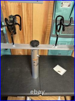 36 Inch T-bar with 2-3/8 seat pedestal post and 4 Dual Holders Made In The USA