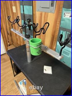 36 Inch T-bar with 2-3/8 seat pedestal post and 4 Dual Holders Made In The USA