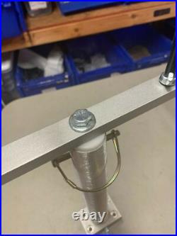 36 T-bar with seat pedestal post and heavy duty base &-6-45-Degree Rod-holders