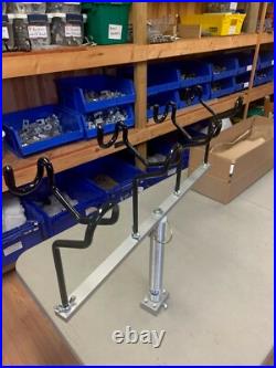 36 T-bar with seat pedestal post and heavy duty base &-6-45-Degree Rod-holders