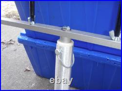 36 inch T-bar With 6-45 Degree Rod-holders on 3/4 inch screw in Seat Pedestal