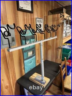 36 inch T-bar With 6 holders 3/4 inch screw in Seat Pedestal Add Dual Angles