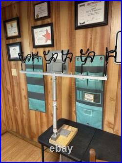 36 inch T-bar With 6 holders 3/4 inch screw in Seat Pedestal Add Dual Angles