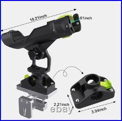 360° Adjustable Fishing Rod Holder Combo Mount Boat Rod Rack Track System