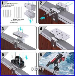 360° Adjustable Fishing Rod Holder Combo Mount Boat Rod Rack Track System