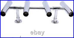 360 Deg Rotated Adjustable Stainless 4 Tube 2 Leg Rocket Launcher Rod Holders