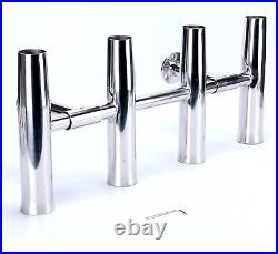 360 Deg Rotated Adjustable Stainless 4 Tube 2 Leg Rocket Launcher Rod Holders