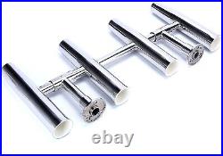 360 Deg Rotated Adjustable Stainless 4 Tube 2 Leg Rocket Launcher Rod Holders