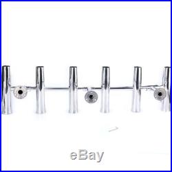 360 Degree 6 Tube Adjustable Stainless Rocket Launcher Rod Holder Rotated FAST