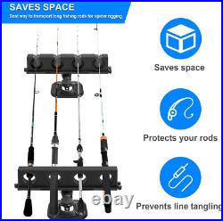 360° Rotatable Fishing Rod Holder for Boat Crappie Rod Storage Rack