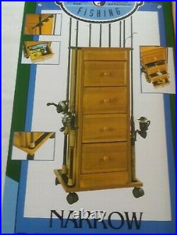 4 Drawer Fishing Organizer & Rod Holder Up To 12 Rods