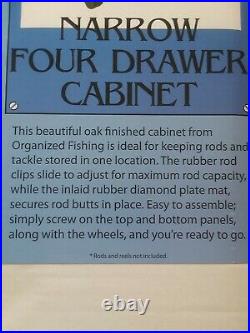 4 Drawer Fishing Organizer & Rod Holder Up To 12 Rods