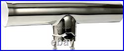4-Pack Fishing Rod Holder, Stainless Tournament Style Clamp on Rod Holder, Rail