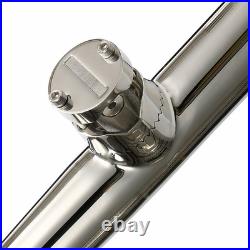 4-Pack Fishing Rod Holder, Stainless Tournament Style Clamp on Rod Holder, Rail